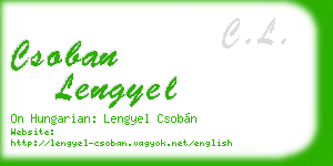 csoban lengyel business card