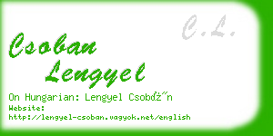 csoban lengyel business card